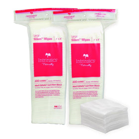 Intrinsics Large Silken Wipes close-up shows premium lint-free texture for sensitive skin