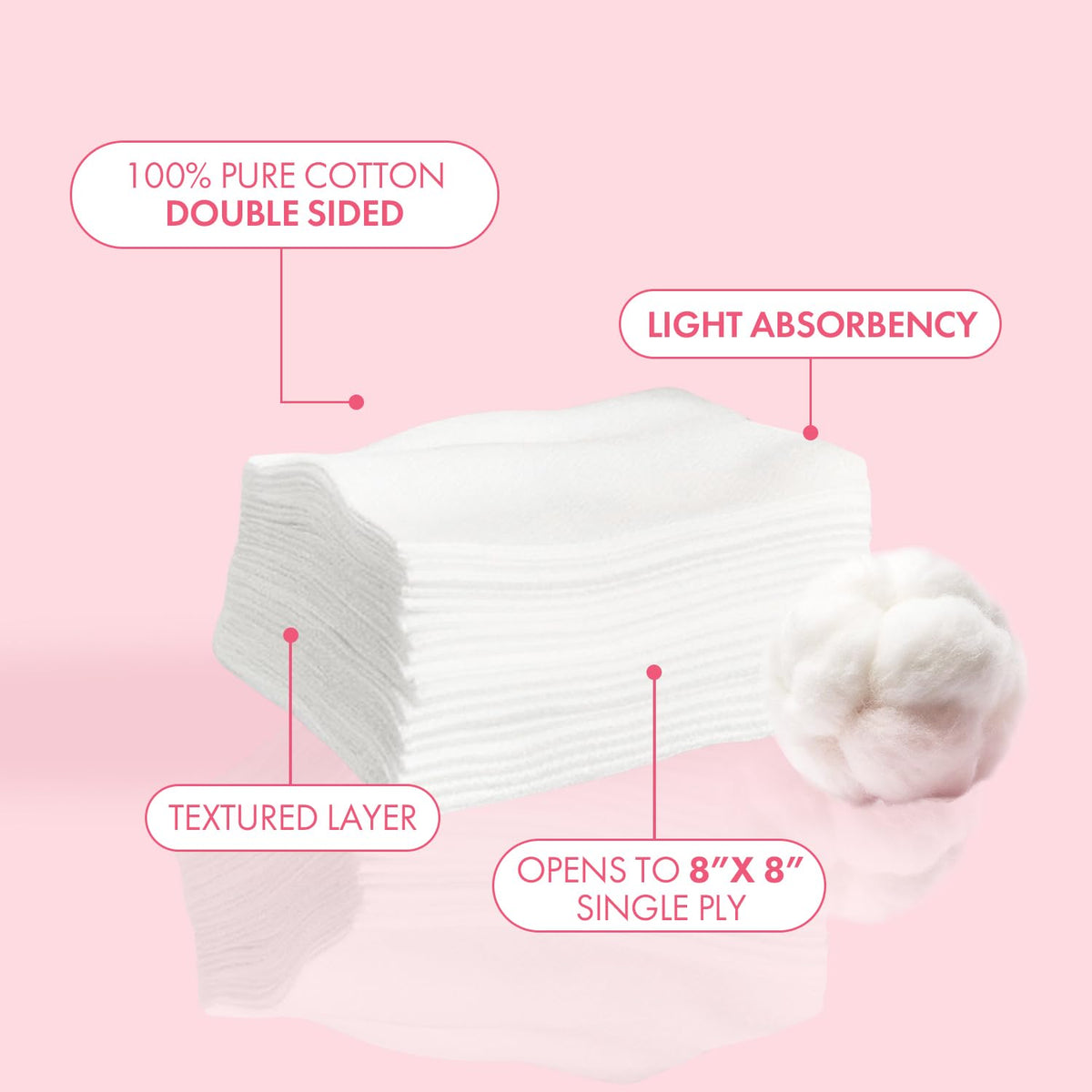 Intrinsics Large Silken Wipes unfold to 8x8 for precise treatment