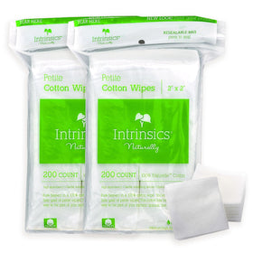 Intrinsics Petite 2x2 cotton squares pack for premium makeup removal and cleansing.
