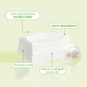 Intrinsics Petite unfolding 4x4 squares enabling precise full-face cleansing.