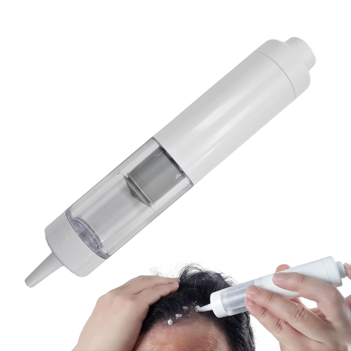 Inveneed Minoxidil Foam Applicator handle targets the scalp with precision to reduce waste.