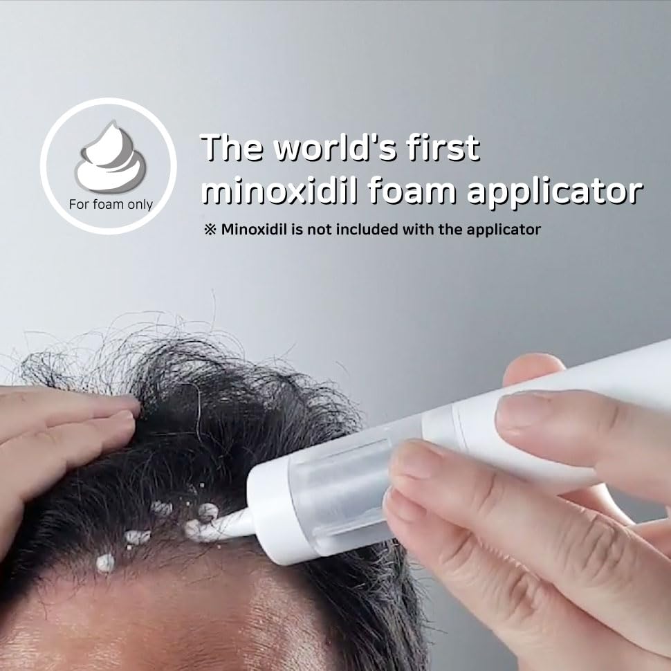 Inveneed Minoxidil Foam Applicator nozzle shown for precise scalp application.