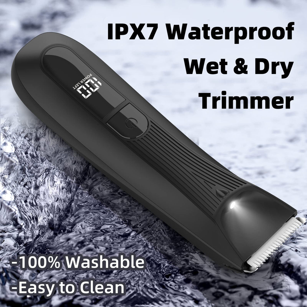 INVJOY cordless ergonomic grip ensures comfortable control during precise grooming.