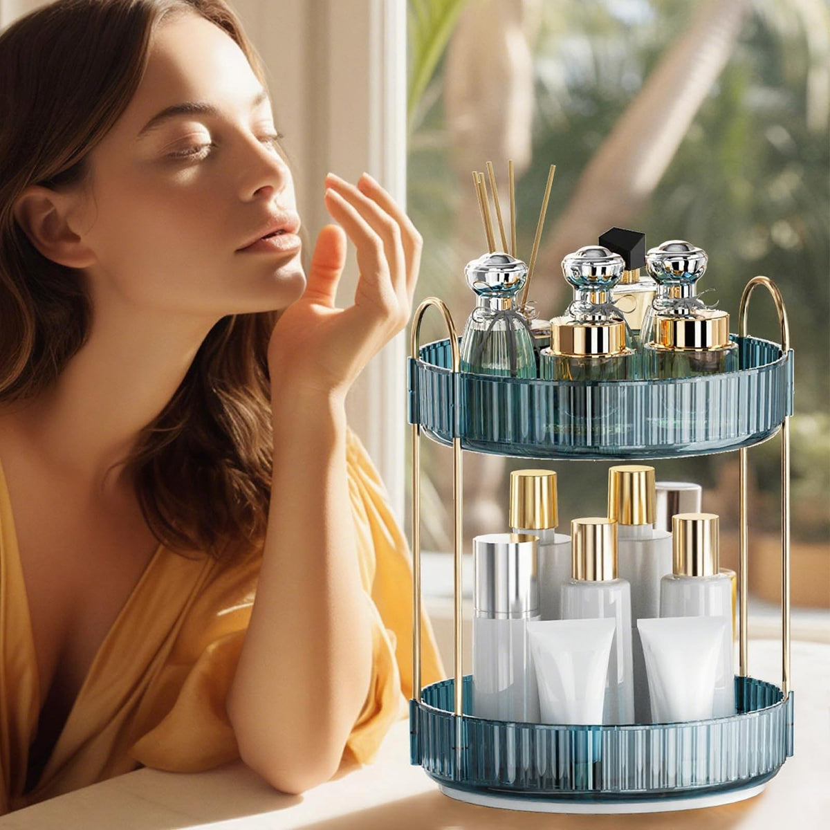 INVSSENE multi-use organizer adapts to bathroom, dresser, or kitchen.
