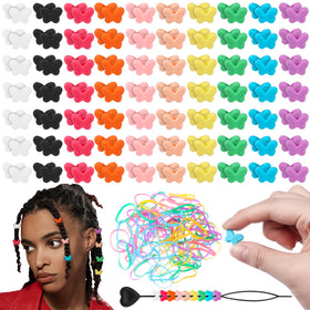 ioffersuper butterfly silicone beads kit for vibrant braids and ponytails.