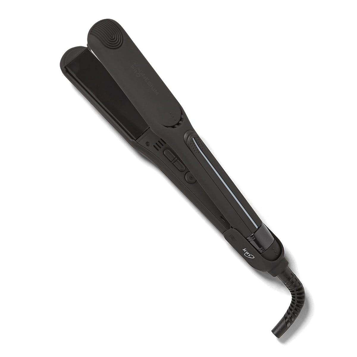 Ion Magnesium Flat Iron plates close-up showing smooth glide and radiant shine.