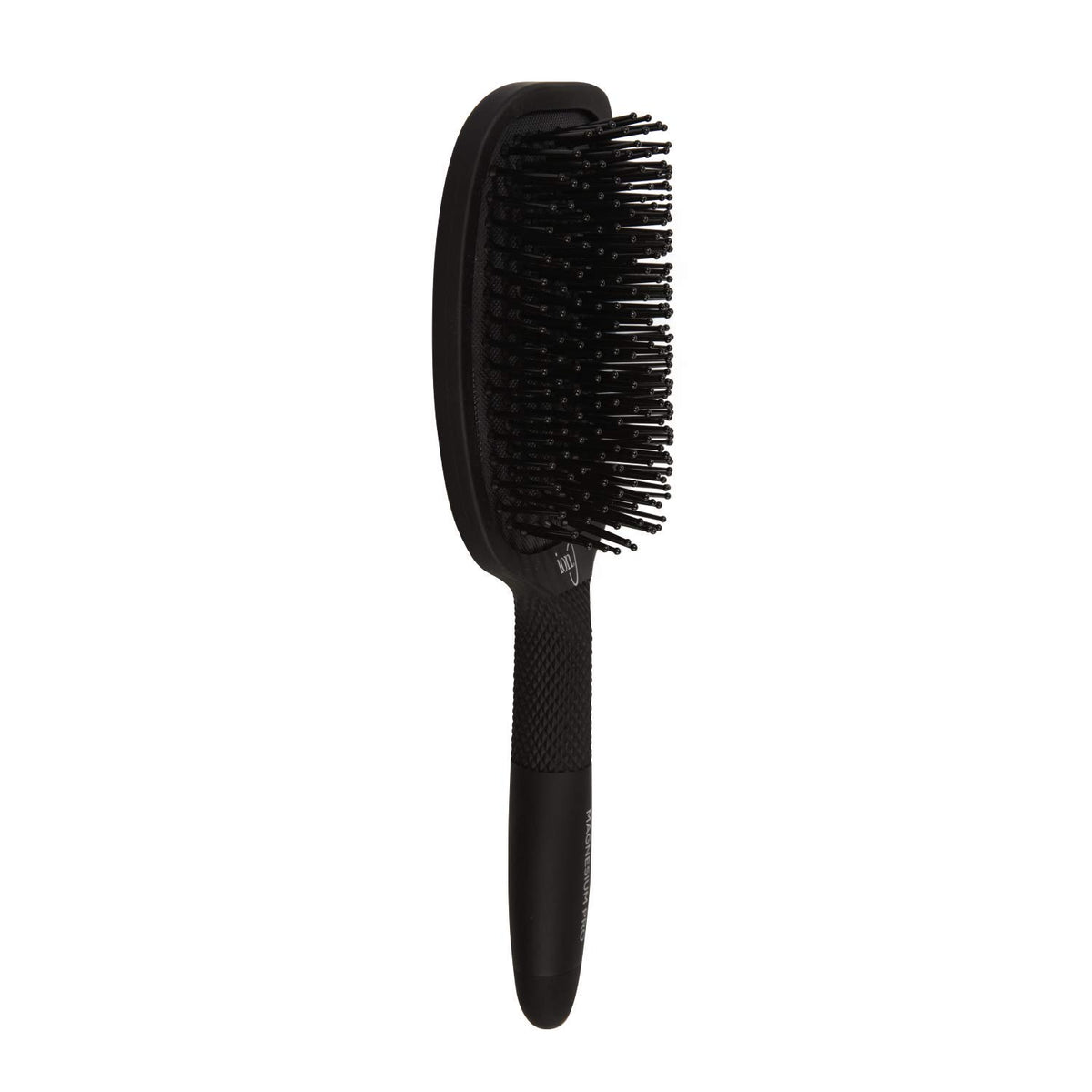 Ion Magnesium Paddle Brush promotes smoothness and shine during styling.