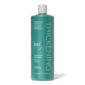 Ion Thickening Shampoo bottle front shows color-safe formula for fine hair.