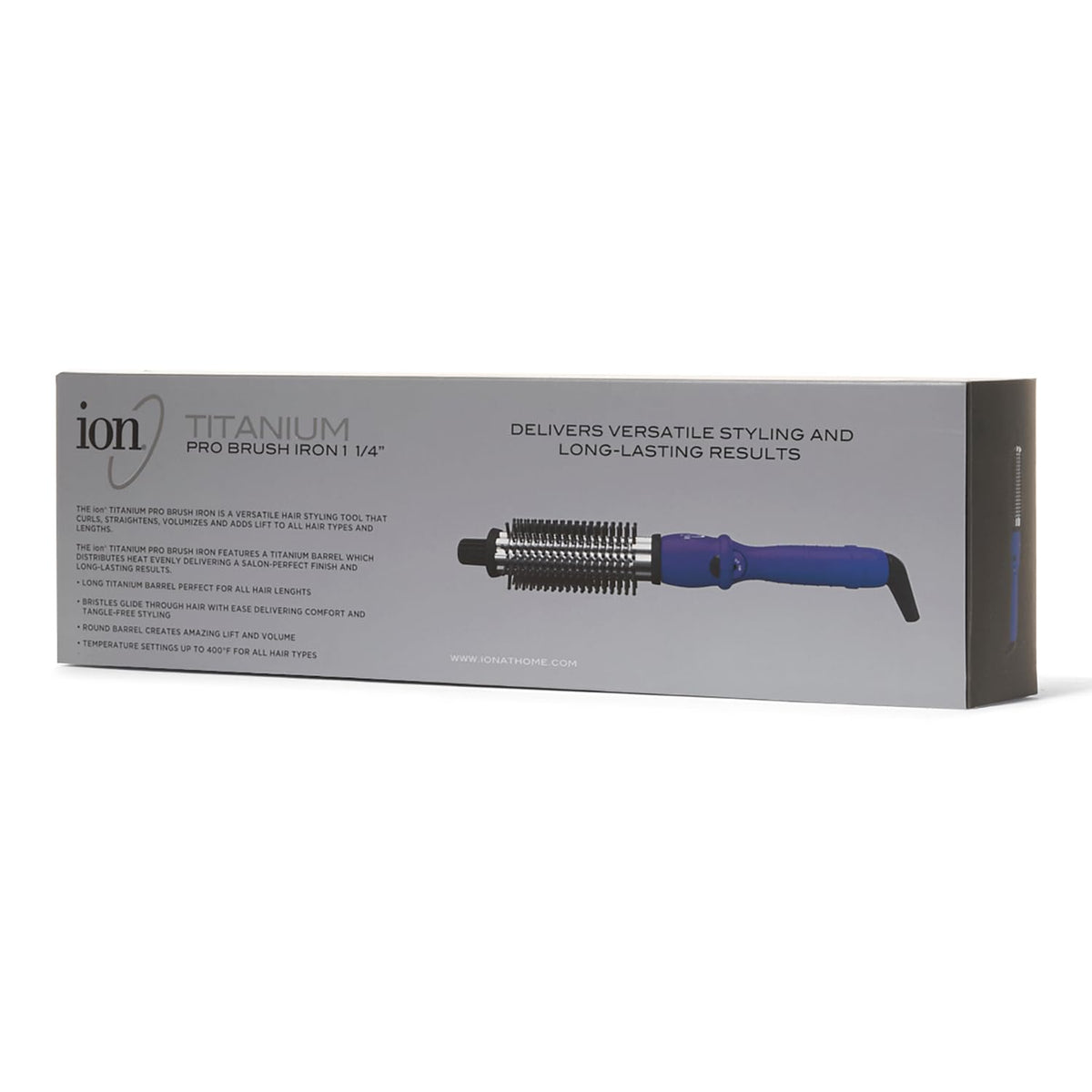 Ion Titanium Pro Brush Iron suits all hair types and lengths for flexible looks.