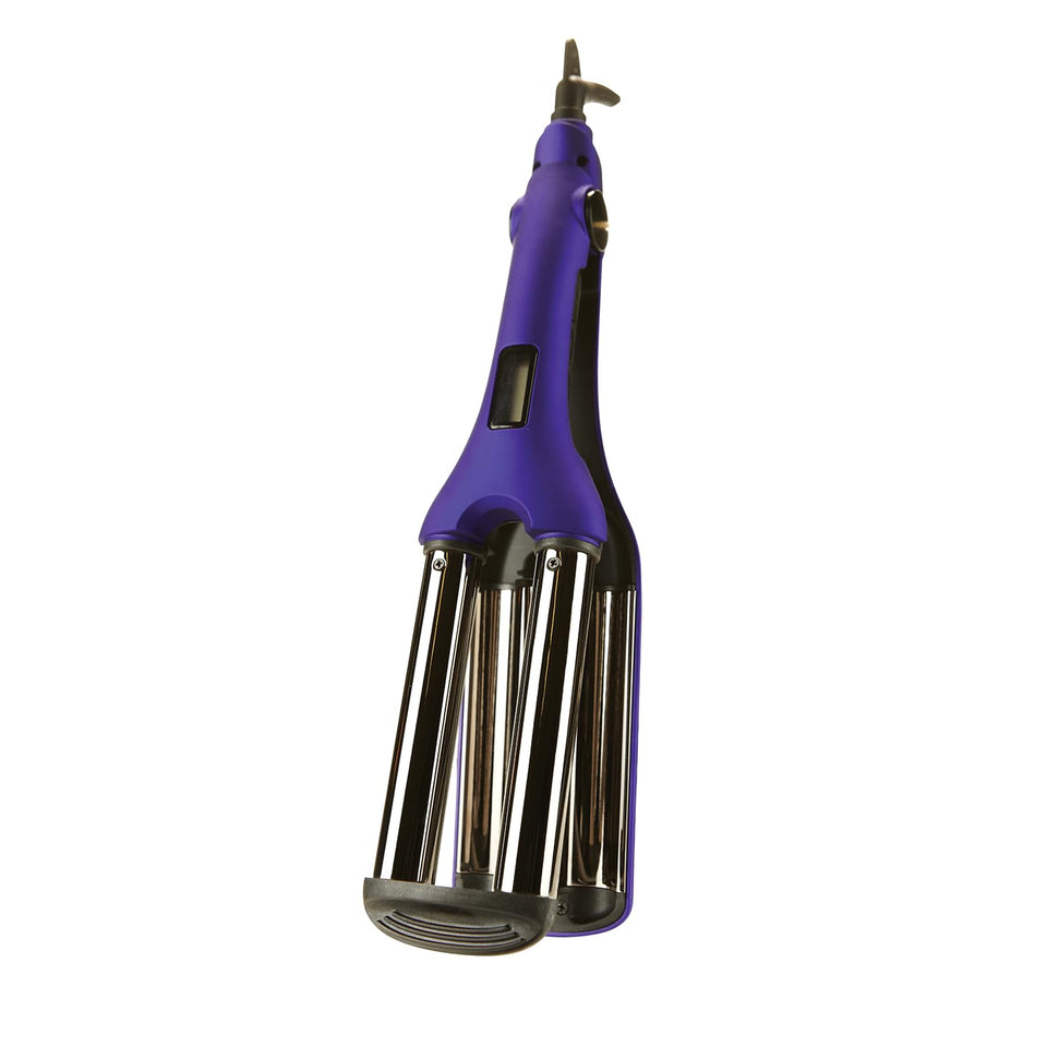 Ion Titanium Triple Barrel Waver in hand for effortless salon style waves