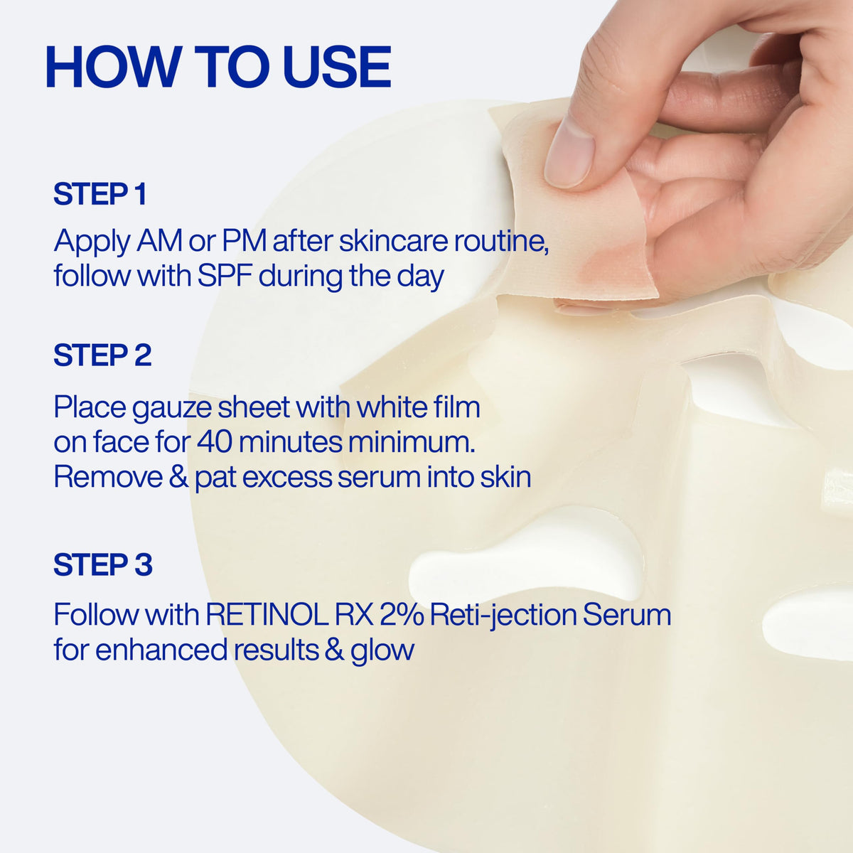 Mask on face showing firming and plumping potential