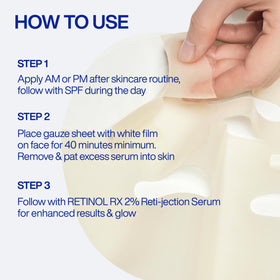 Mask on face showing firming and plumping potential