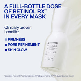 IOPE retinol RX 1 percent bottle pour indicating concentrated treatment