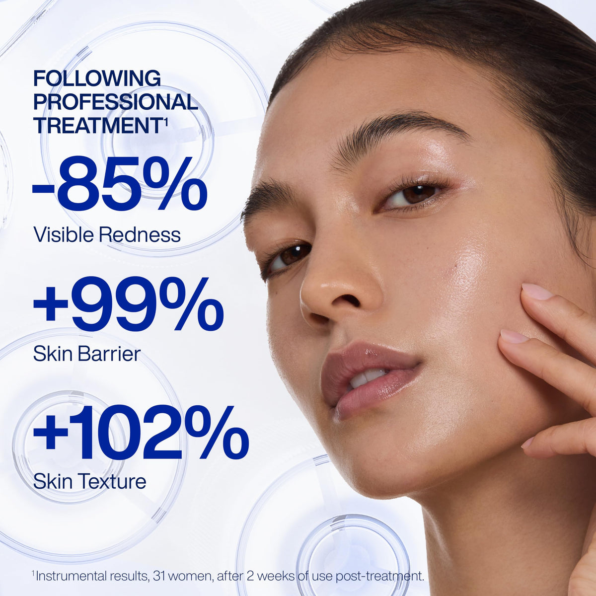 IOPE XMD Stem III cream swirl on skin shows smooth texture and balanced moisture.