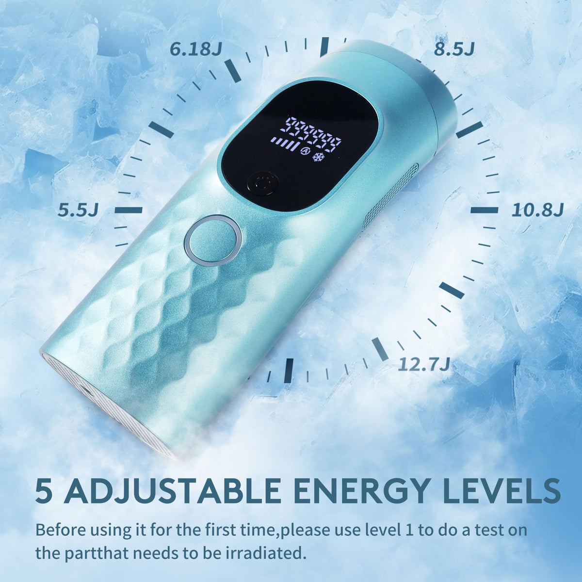 Iouniya laser hair removal device side view for compact storage