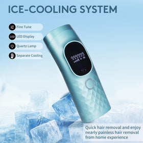 Iouniya device showing ice cooling panel for comfortable sessions