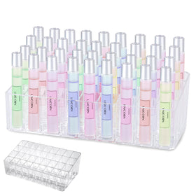 IPENP rollerball perfume organizer front view with 36 tidy spaces for tall bottles
