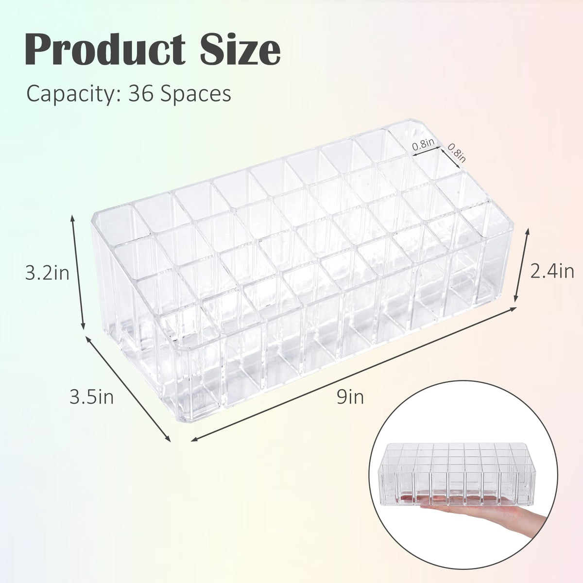 IPENP rollerball organizer side view showing slim vanity-friendly profile