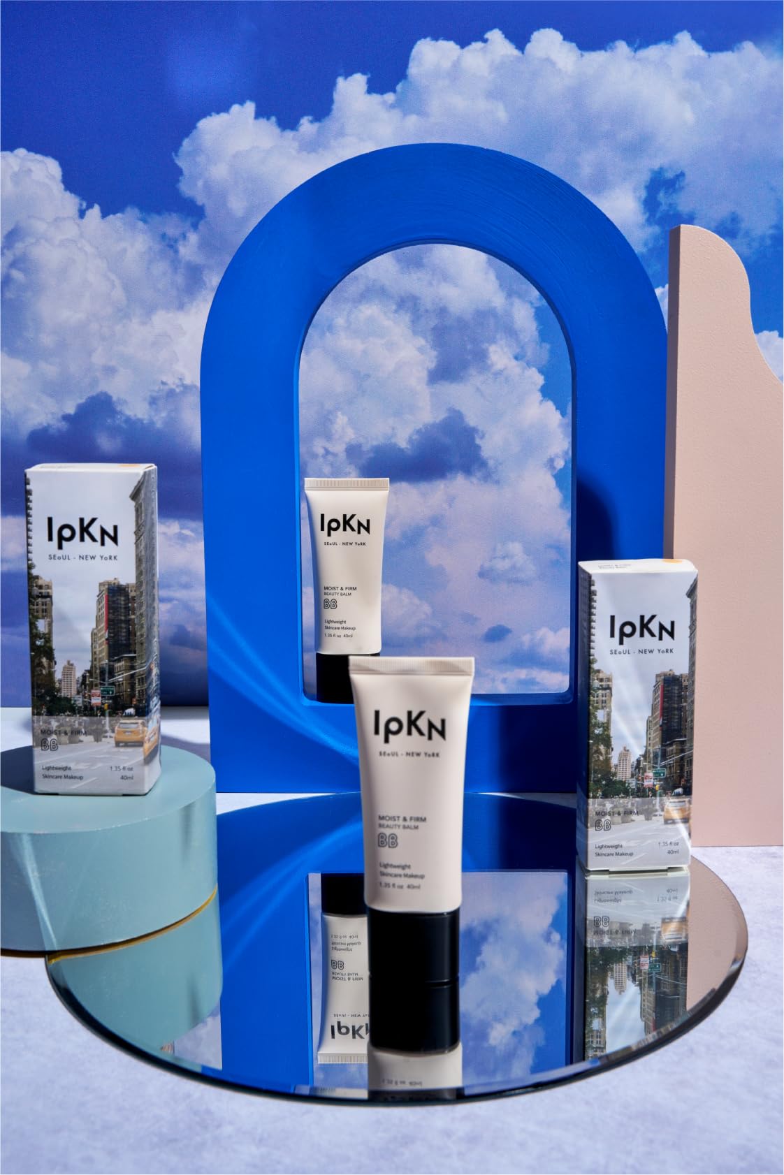 IPKN Moist & Firm BB Cream Light coverage demonstration on skin