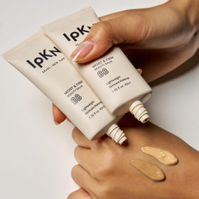 IPKN Moist & Firm BB Cream Light texture close-up showing smooth absorption