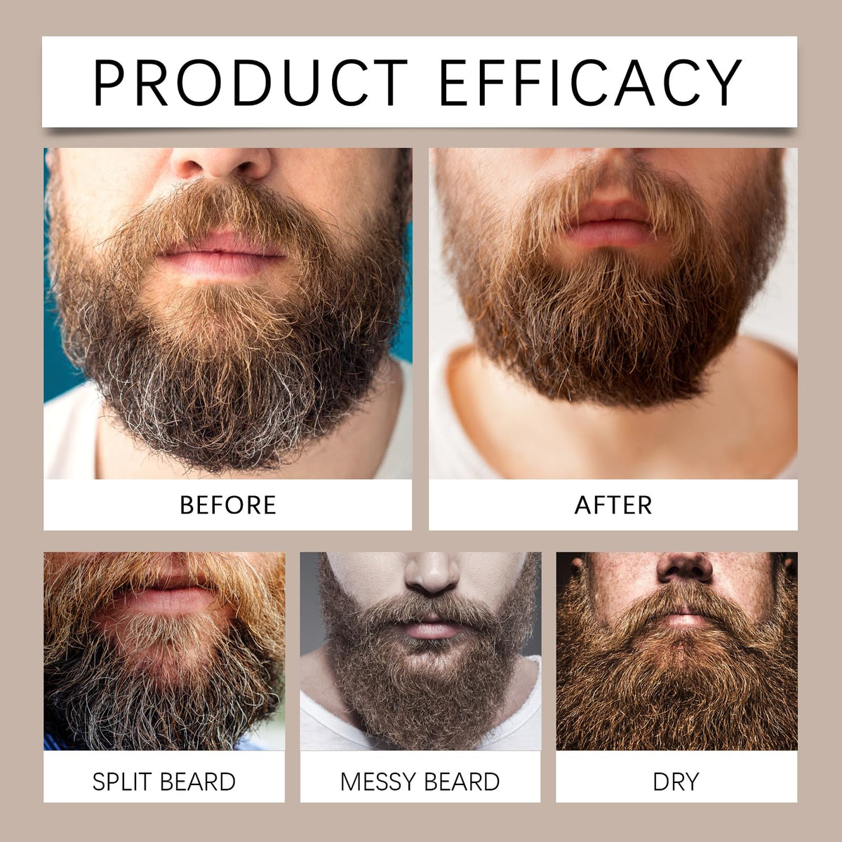 IPXKWLL beard balm application massage indicates gentle daily routine.