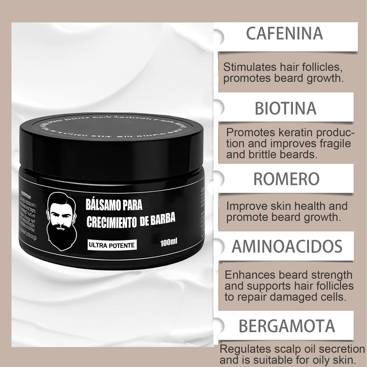 IPXKWLL beard balm jar application demonstrates easy smoothing and even coverage.