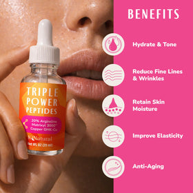 IQNATURAL Copper GHK-Cu serum closeup shows skin-firming potential