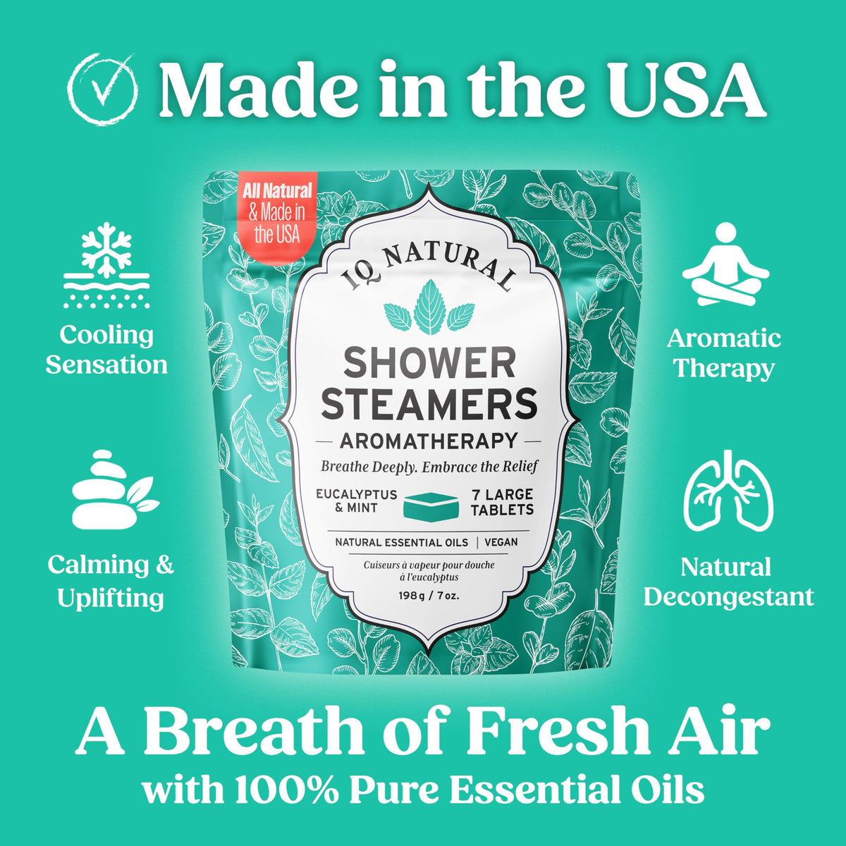 IQNATURAL gift set of eucalyptus steamers ideal for spa gifts