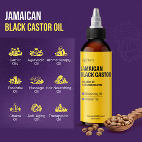 IQ Natural Jamaican Black Castor Oil bottle cap and seal detail for quality check.