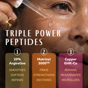 IQNATURAL Matrixyl 3000 peptide action demonstrates plumper-looking skin over time