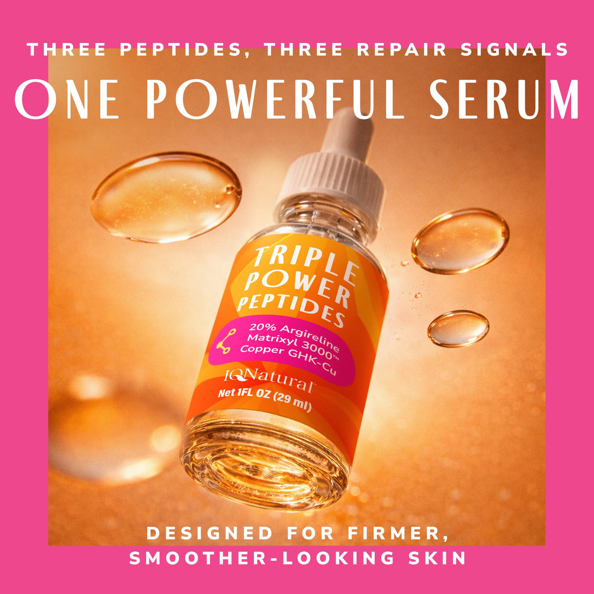IQNATURAL Serum application on hand conveys quick absorption and soothing feel