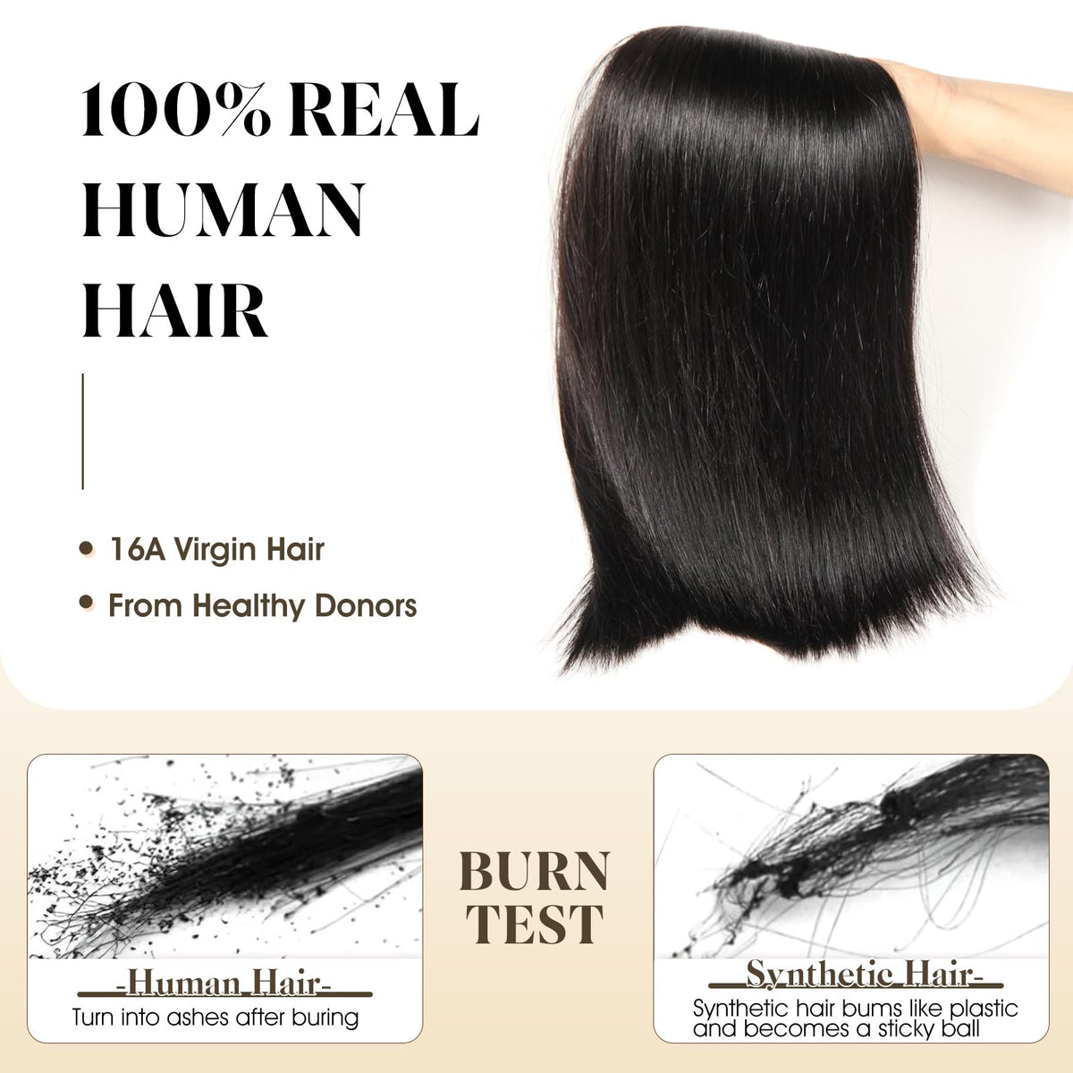 IQOMOQ 4x4 HD lace closure blends with skin for a natural hairline.