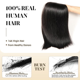 IQOMOQ 4x4 HD lace closure blends with skin for a natural hairline.