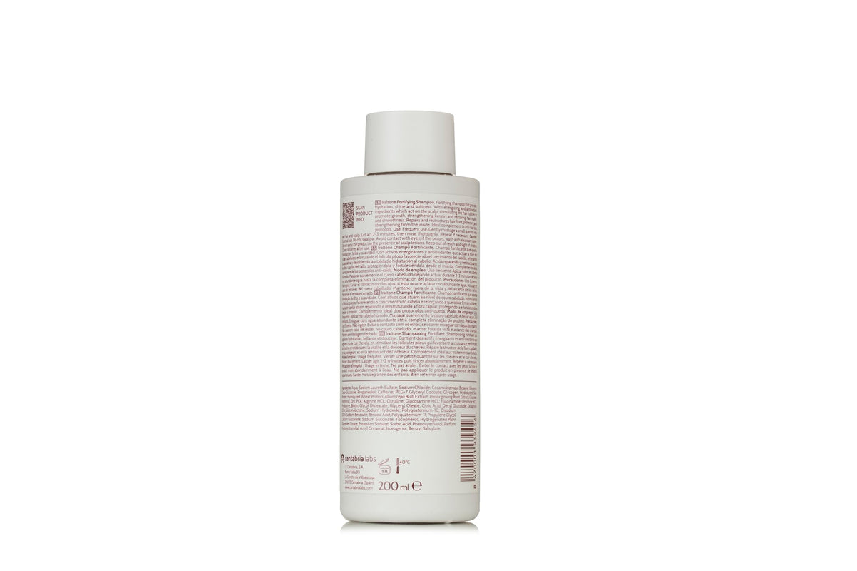 IRALTONE Fortifying Shampoo texture close-up reveals nourishing ingredient-rich formula