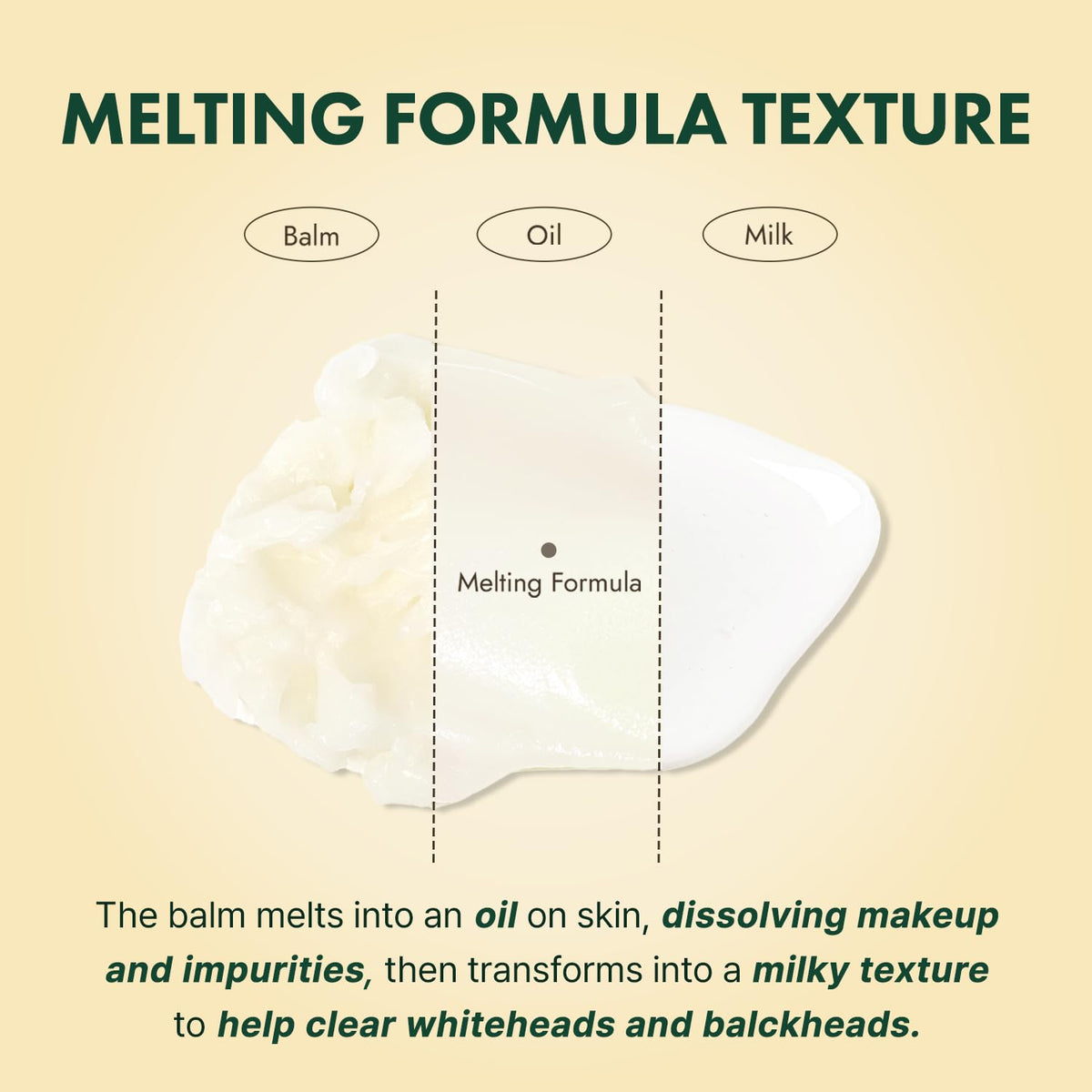 Close-up of makeup removal action using IRECIPE Ceramide Yuja Cleansing Balm
