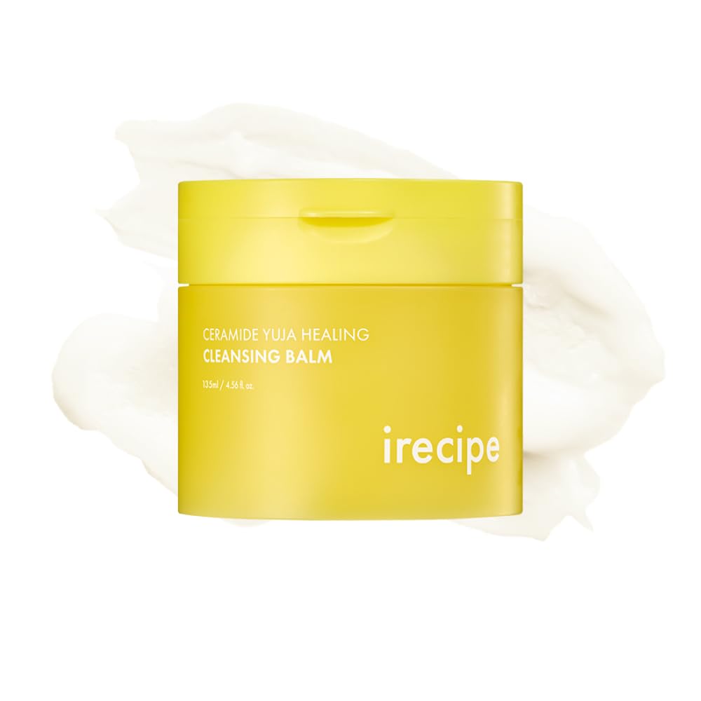 IRECIPE Ceramide Yuja Cleansing Balm packaging shows travel-friendly size for on-the-go cleansing