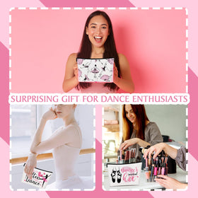 Irenare dancer gift bag in use shows travel-friendly makeup storage