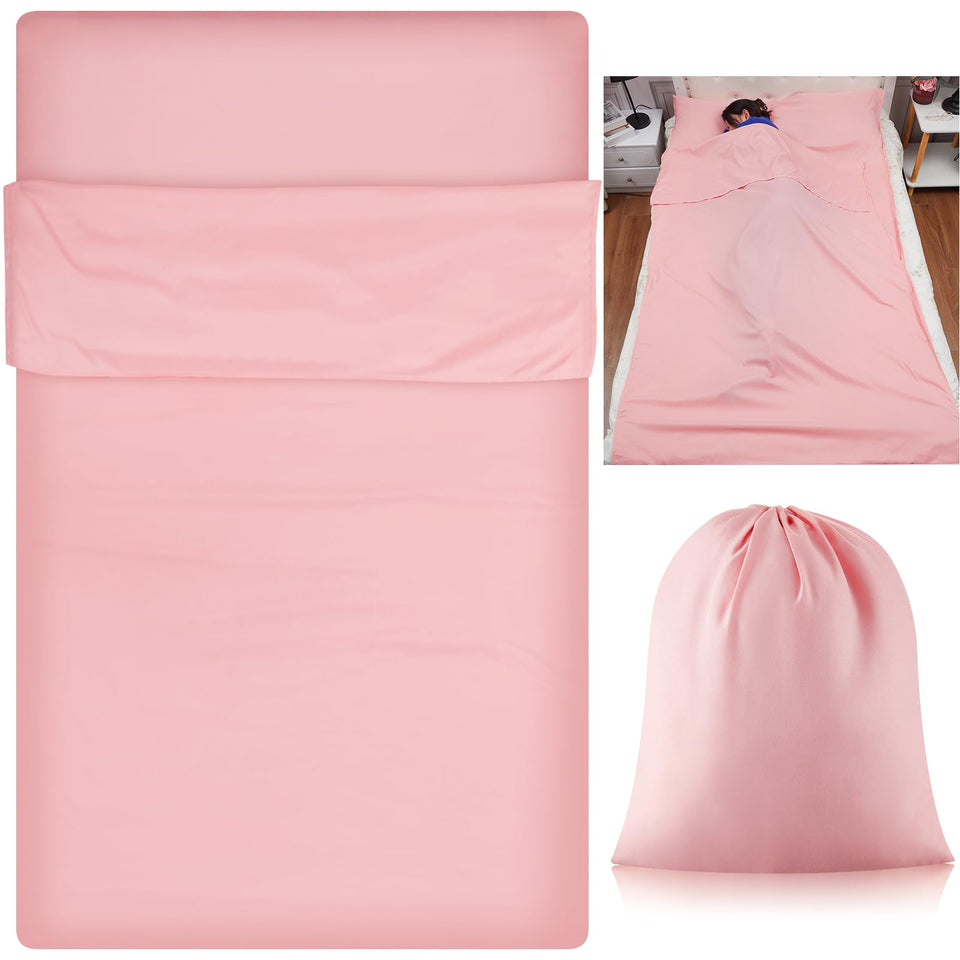 Irenare Self Tan Sleep Sack pink folded, keeps sheets clean during overnight tanning.