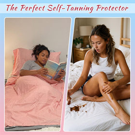 Irenare Self Tan Sleep Sack pink side-zip design, prevents tearing and keeps edges intact.