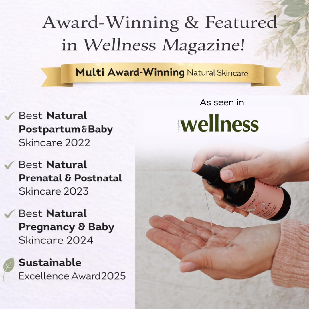 Irene Organics belly oil for baby massage use