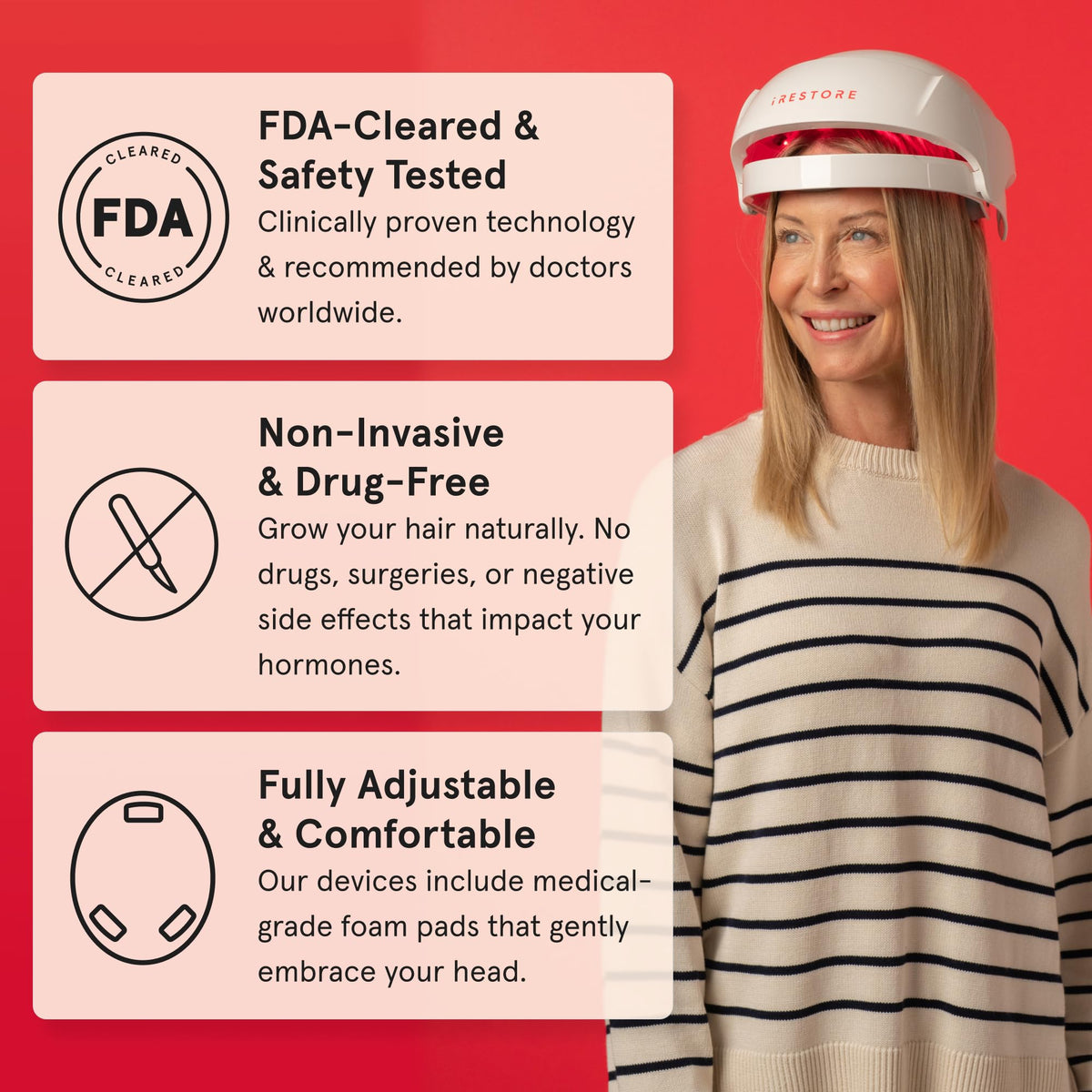 irestore clinical study graphic highlighting 2017 results for hair growth