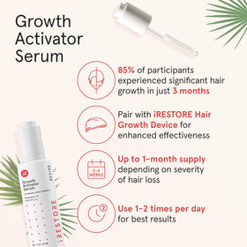 iRestore Scalp Serum vegan cruelty-free badge on packaging.