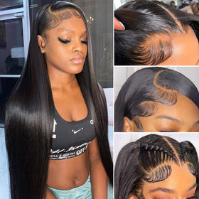 Iris Queen straight HD lace front wig 24 inch for natural daily look