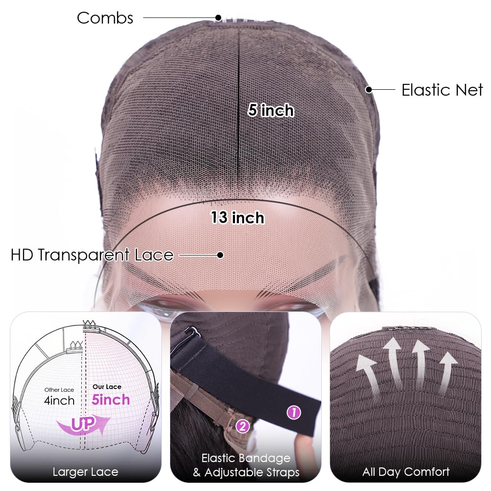 Iris Queen transparent lace frontal creates an invisible scalp blend.
