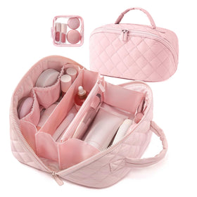 IrisCargo makeup bag with wide-open design for easy access while traveling.