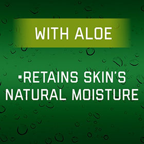 Irish Spring Aloe Vera bottle with pump shown for easy, quick daily cleansing.