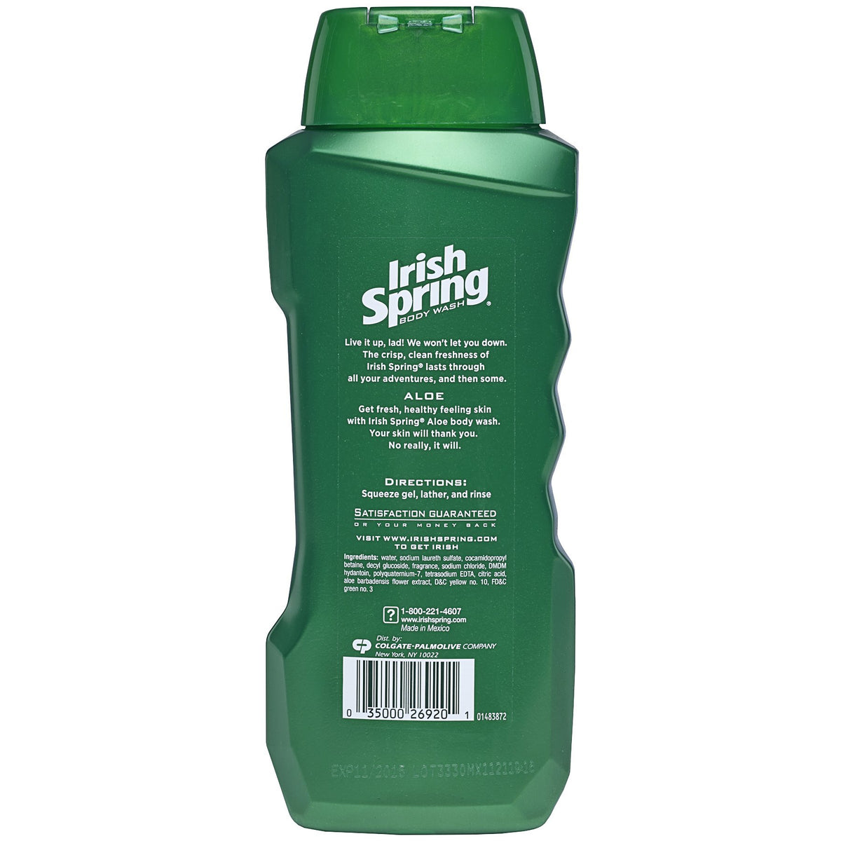 Irish Spring Aloe Vera lather close-up for a fresh, clean feel.