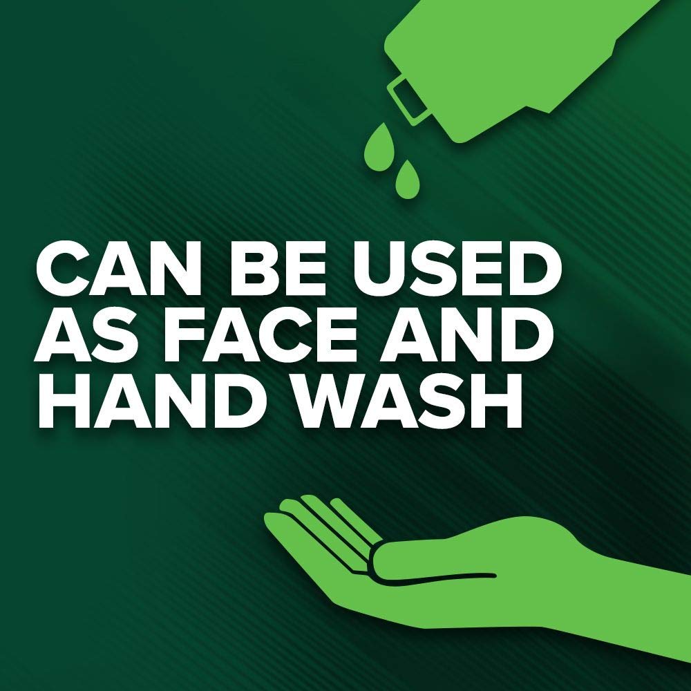 Irish Spring Men's Aloe Vera Body Wash bottle under running water rinse moment.
