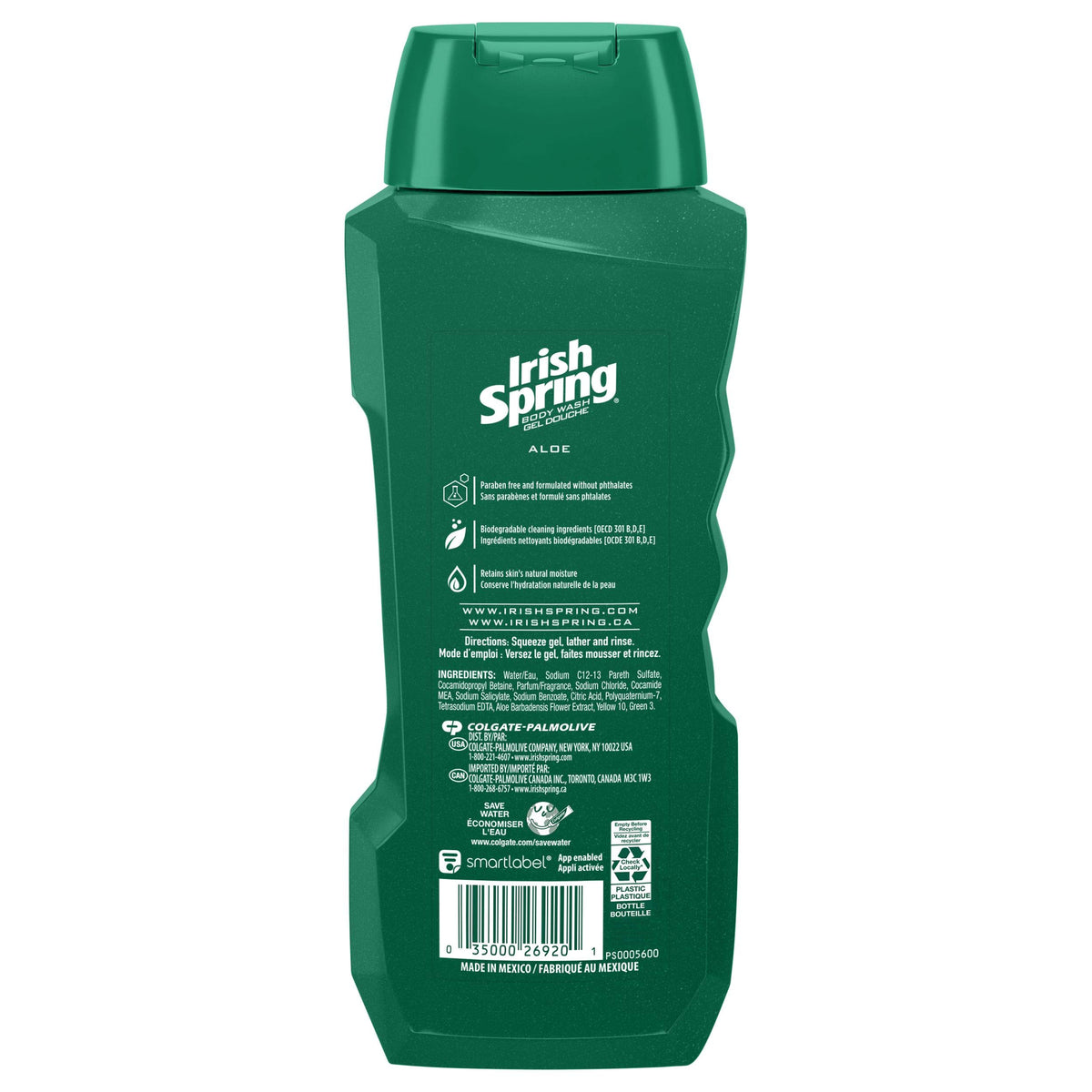 Irish Spring Men's Aloe Vera Body Wash daily shower routine ready.