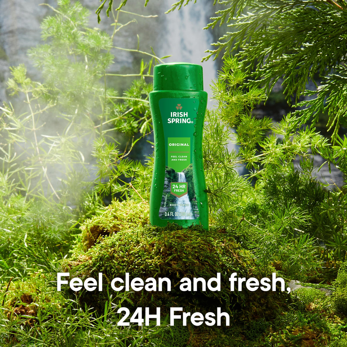 Irish Spring Original Clean foamy lather ready for face and body cleansing